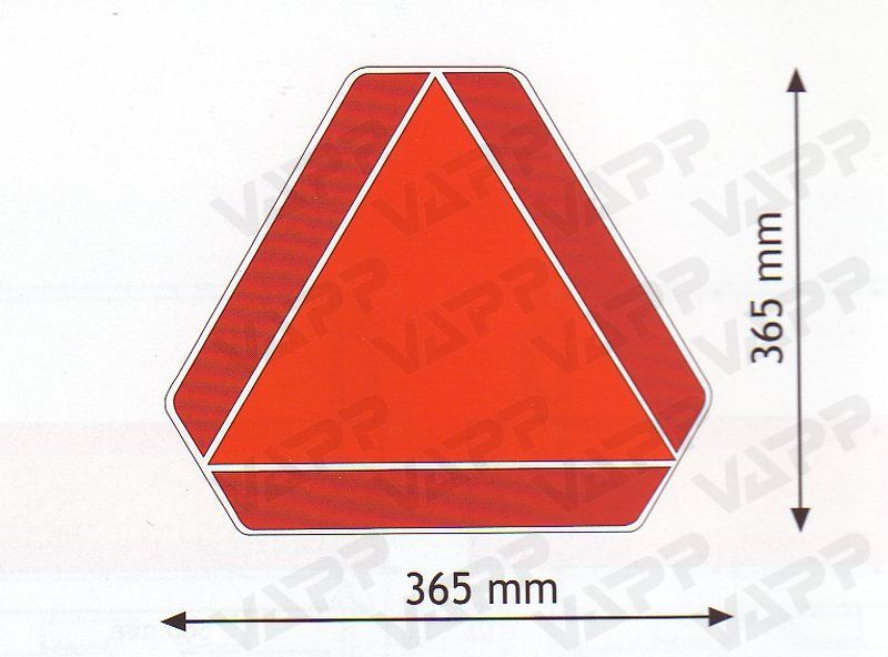 Odrazový trojúhelník pro vozidla do 30 km/h, Alu plech 1,5 mm 