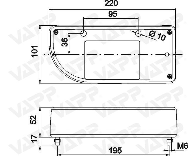 Svítilna Jokon 821 sdružená, L-BL/BR/KO/ML/CO/RZ 