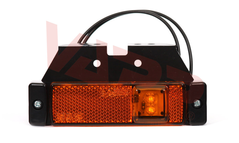 Svítilna boční obrysová LED WAS W45/220Z, 12-24V, s odrazkou, na držáku 
