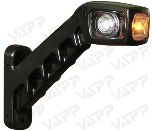 Svítilna doplňková/boční obrysová LED WAS 238P, 12-24V, pravá, 187 mm 