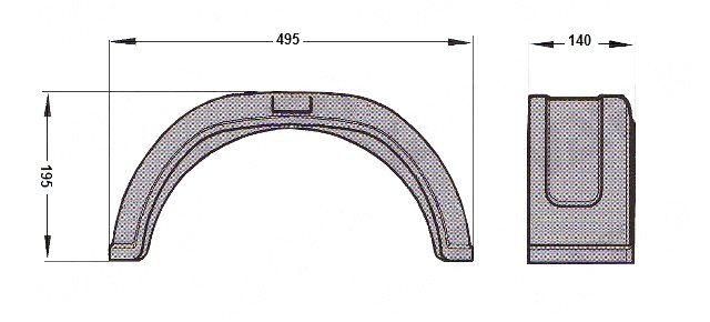 Blatník plast 8''/140 mm AL-KO černý