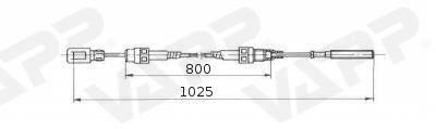 Lanovod brzdový staré provedení AL-KO 800/1025 mm, závit M8