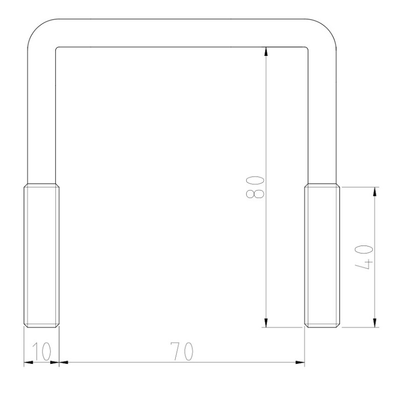Třmen M10 70x80 k držákům rezervy