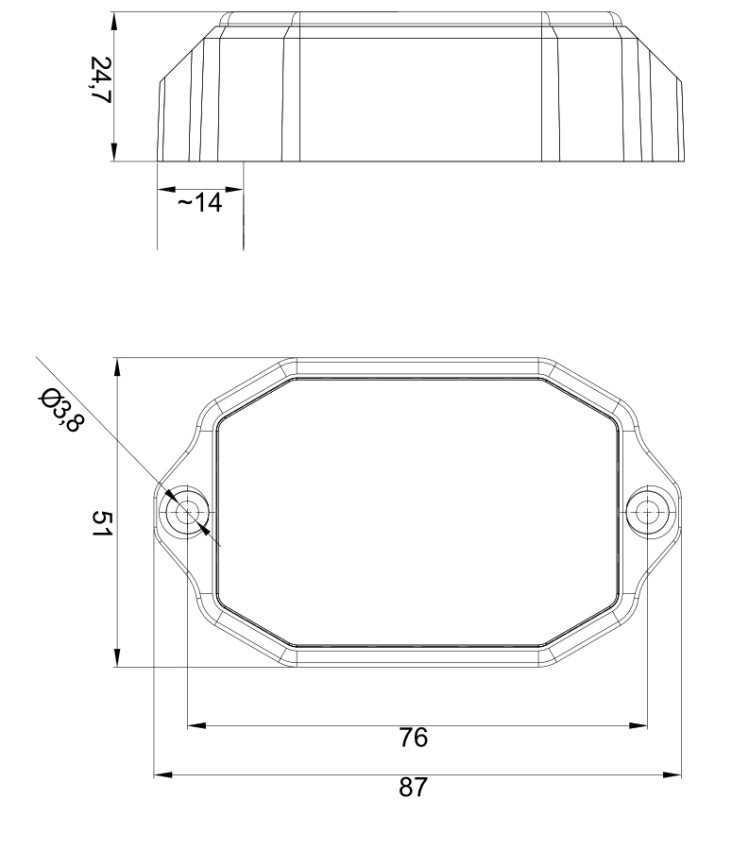 Svítilna přední obrysová LED Fristom FT-069, 12-24V