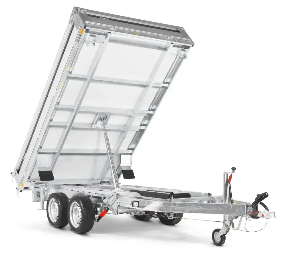 Třístranný elektrohydraulický sklápěč Brenderup TT5325ATB | 325 x 180 x 35 cm | 3500 kg