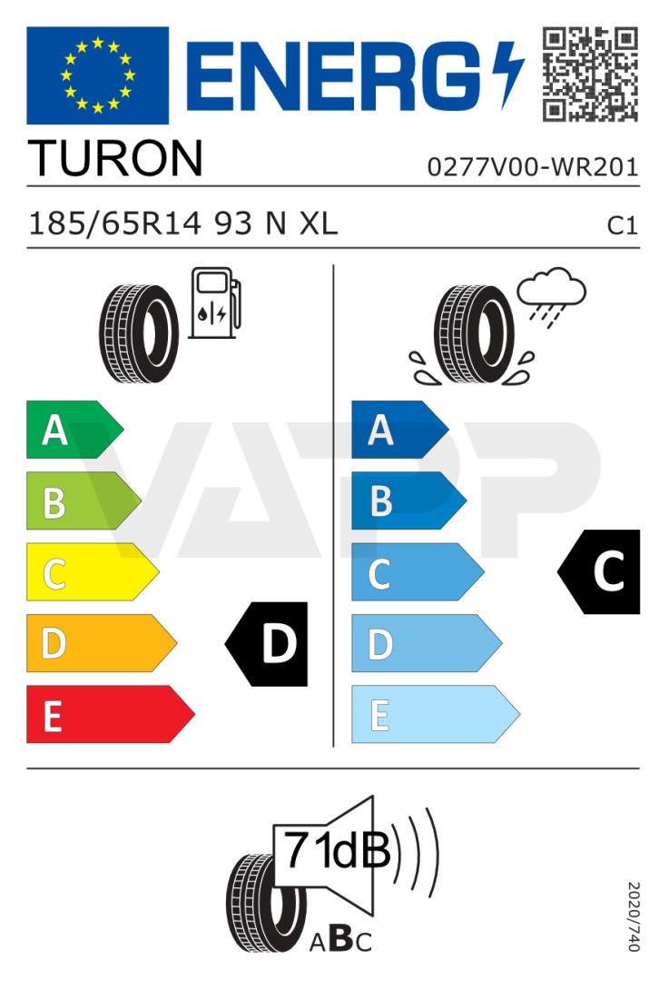 Pneu 185/65 R14 93N (650 kg) Turon, TrailerMove 201, M+S