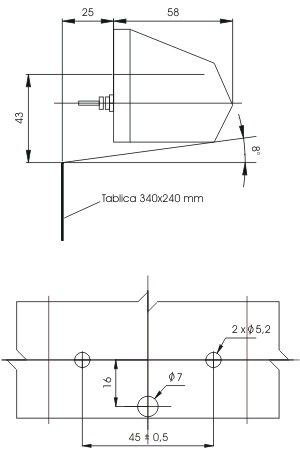 Osvětlení SPZ (registrační značky) G09/1, černé 