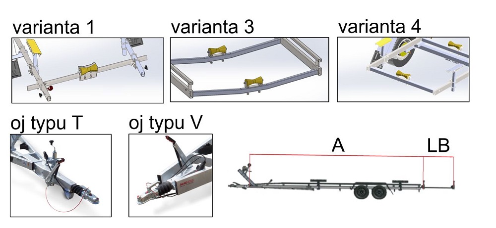 Lodní přívěs B35/3 (VZ) - 3 nápravy