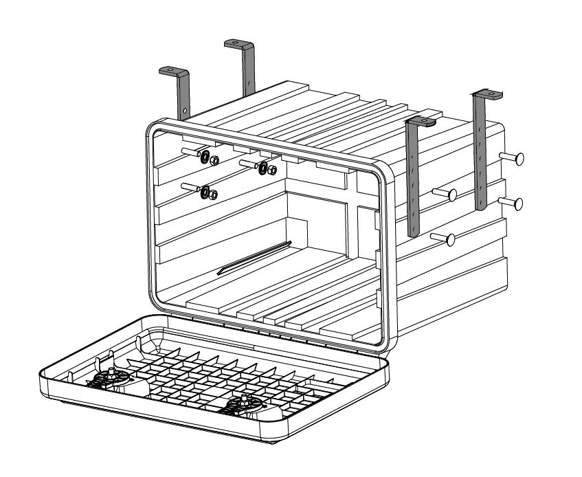 Držák boxů pro montáž podvěsem (sada pro 1 box)