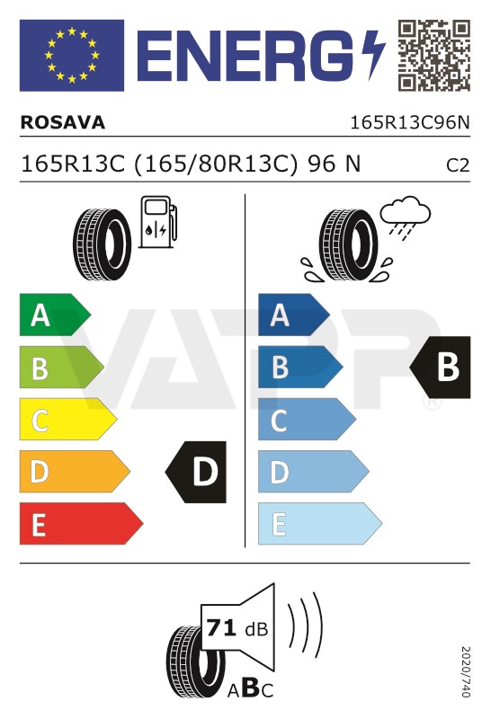 Pneu 165 R13 C 96N Rosava TRL-502 M+S (710 kg)