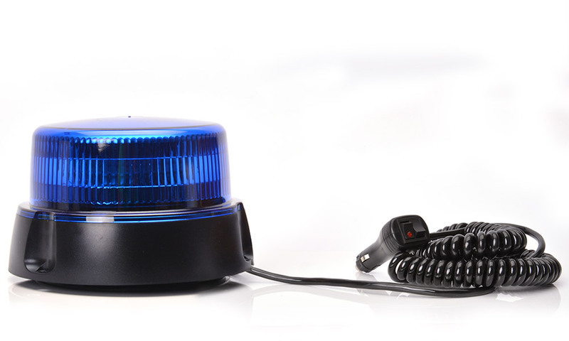 Maják magnetický LED modrý WAS, kabel 7m, autozástrčka