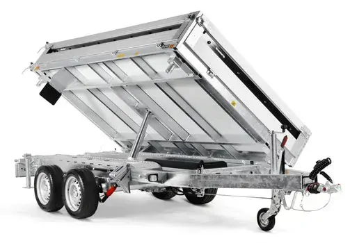 Třístranný elektrohydraulický sklápěč Brenderup TT5325ATB | 325 x 180 x 35 cm | 3500 kg