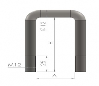 Objímka M12 125x42x125