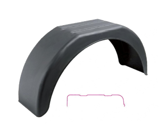 Blatník plast.13"/200mm DOMAR černý lomený