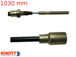 Lanovod brzdový KNOTT 1030/1240mm, závit M8