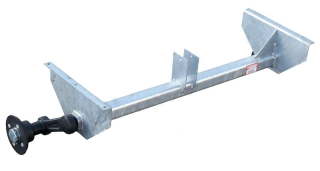 Náprava KNOTT VG 7-L (750 kg) b=1214 mm, 100x4, vysoké patky (Sacher) 