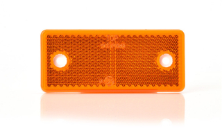 Odrazka oranžová obdélníková 96x42 mm WAS s otvory 