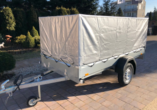 Plachta vysoká s konstrukcí výš. 80 cm nad bočnice, typ 2270SUB šedá