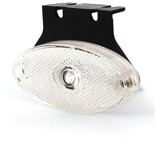 Svítilna přední obrysová LED WAS W64, 12-24V, eliptická na držáku, s Jaeger kone
