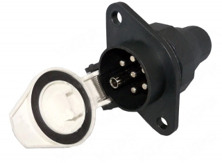 Zásuvka 7 pól 24V typ S - doplňková (kolíky + dutinka), plast., TESAT