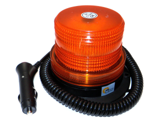 Maják magnetický LED oranžový BO, kroucený kabel, IP 56, 12/24 V