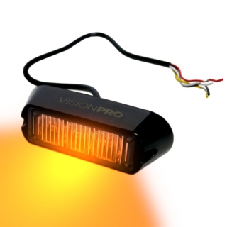 Výstražná záblesková svítilna VISIONPRO, 3x LED, oranžová - NOVINKA