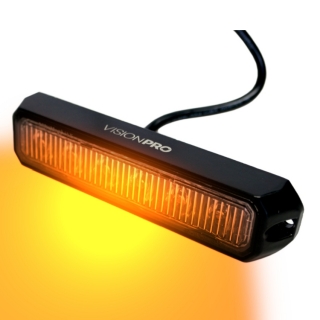 Výstražná záblesková svítilna VISIONPRO, 6x LED, oranžová - NOVINKA
