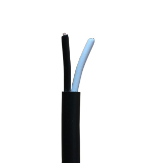 Kabel 2x0,75 bílá, černá