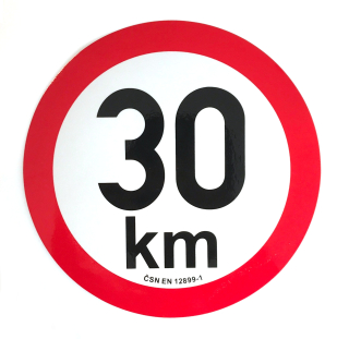 Samolepka omezení rychlosti 30km, pr 200mm