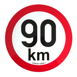 Samolepka omezení rychlosti 90km retroreflexní pr.200mm