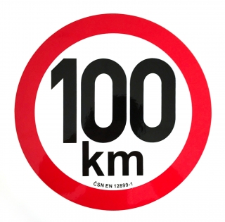 Omezení rychlosti 100 km retroreflexní pr. 200 mm