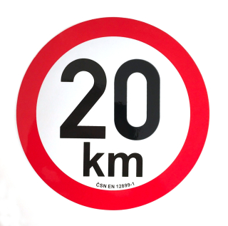 Samolepka omezení rychlosti 20km, pr 200mm