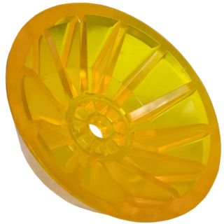 Koncovka rolny kuželová 4'' žlutá PVC, pr. 130 mm, d=14 mm, l=40 mm