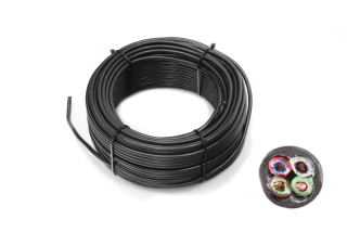 Kabel 4x0,75 mm2, hnědá/ bílá/ červená/ zelená, balení 200 m