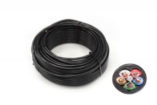 Kabel 5x0,75 mm2, hnědá/ bílá/ červená/ zelená/ modrá, balení  50 m