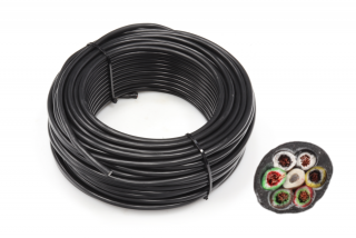 Kabel 6x0,75 mm2, černá/ hnědá/ bílá/ červ./ zel./ žlutá, balení 50 m