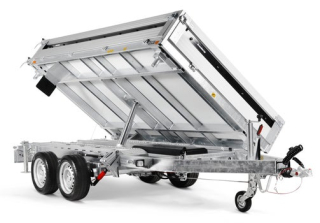 Třístranný elektrohydraulický sklápěč Brenderup TT5325ATB | 325 x 180 x 35 cm | 3500 kg