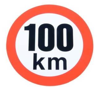 Samolepka omezení rychlosti 100 km