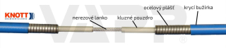Lanovod brzdový KNOTT nerez, závit M8