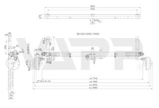 Náprava AL-KO DB 1355 (1350kg), a=1550 mm, c=2010 mm (náhrada BPW pro Hobby)