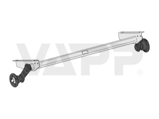 Náprava KNOTT VG 7 (750 kg) b=1360 mm, c=1696 mm, 100x4, (patky pro Lider)