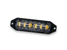 Výstražná záblesková svítilna Lucidity 93007, 6x led, oranžová, plochá